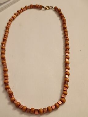Warm Copper-Bead Necklace for Women